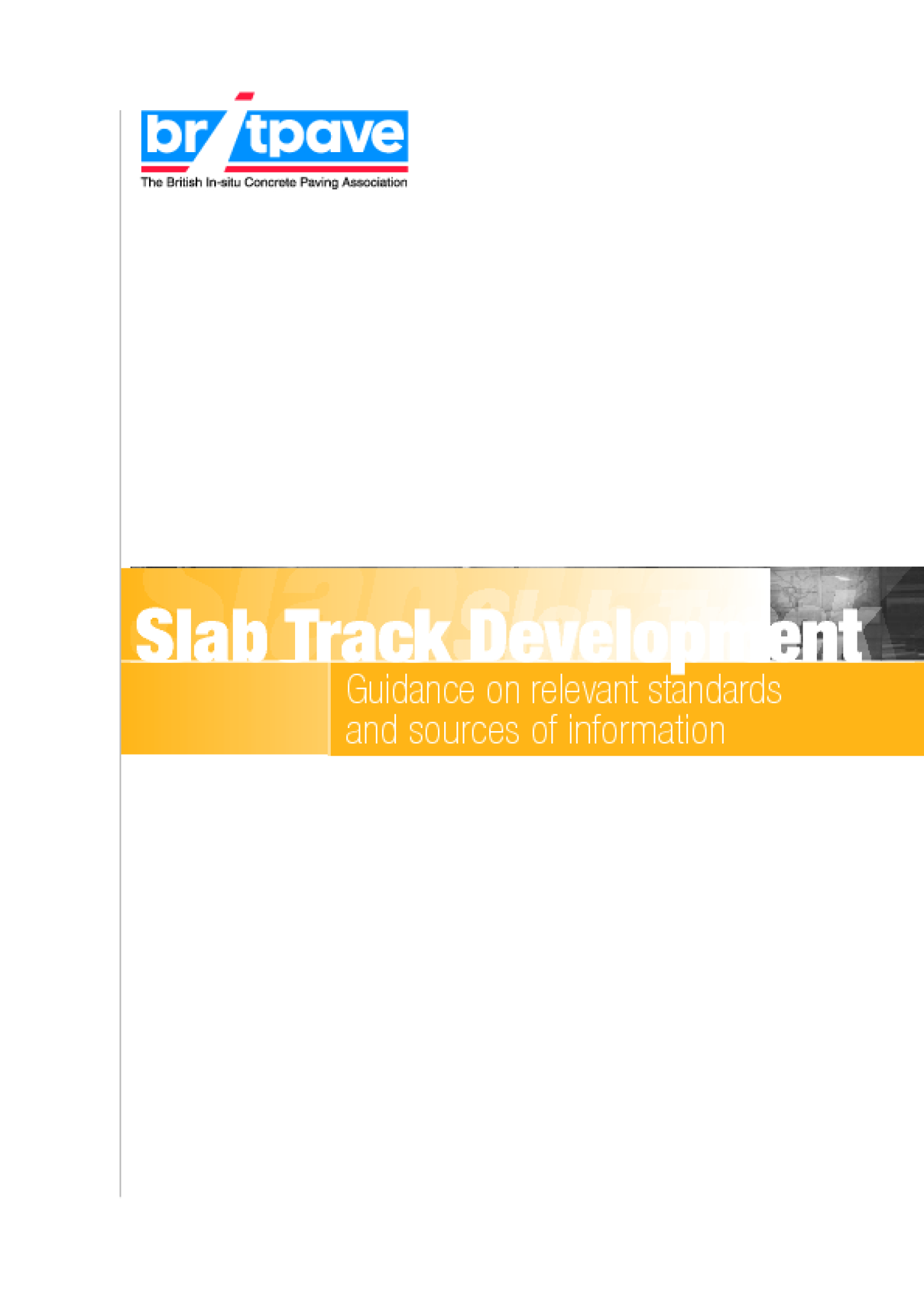 Picture of Slab Track - Guidance on relevant standards