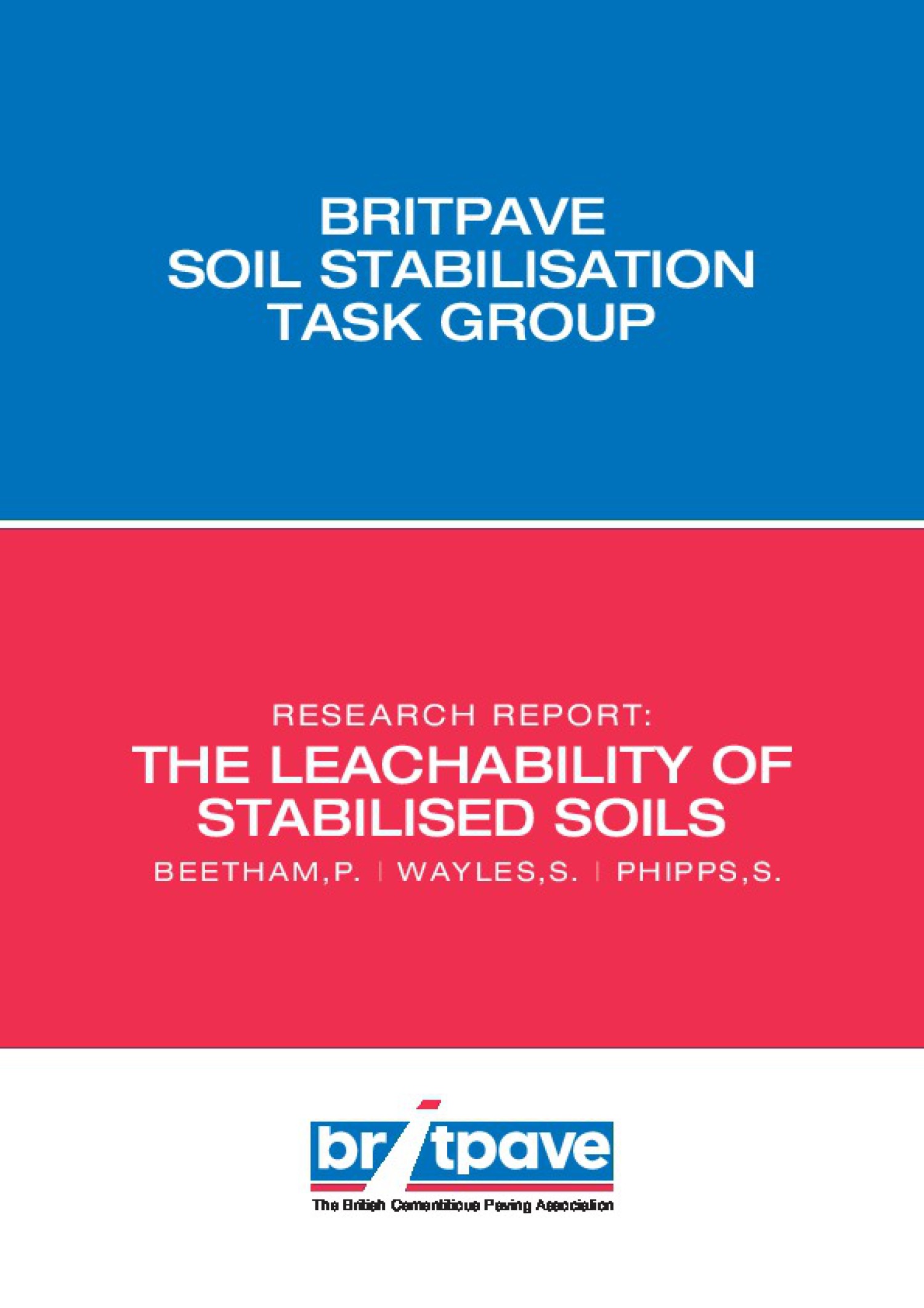 Picture of Leachability of Stabilised Soils